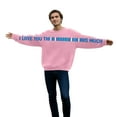 thumbnail image 4 of I Love You This Much Couples Sweatshirts for Men Women Letter Printed Long Sleeve Crewneck Sweatshirts Creative Hug Design Oversized His and Hers Sweatshirt M, 4 of 5