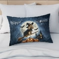thumbnail image 4 of Happy Halloween Cocker Spaniel Witch Pumpkins Bats Quilt Pillowcase Cockers Dog Lover Gifts Throw Pillow Cover Bed Home Decor - 13012, 4 of 5