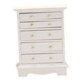 thumbnail image 1 of kusrkot Commode Miniature 1/12 Maison de Poupée 5 Tiroirs Meubles Ornements Blanc, 1 of 9