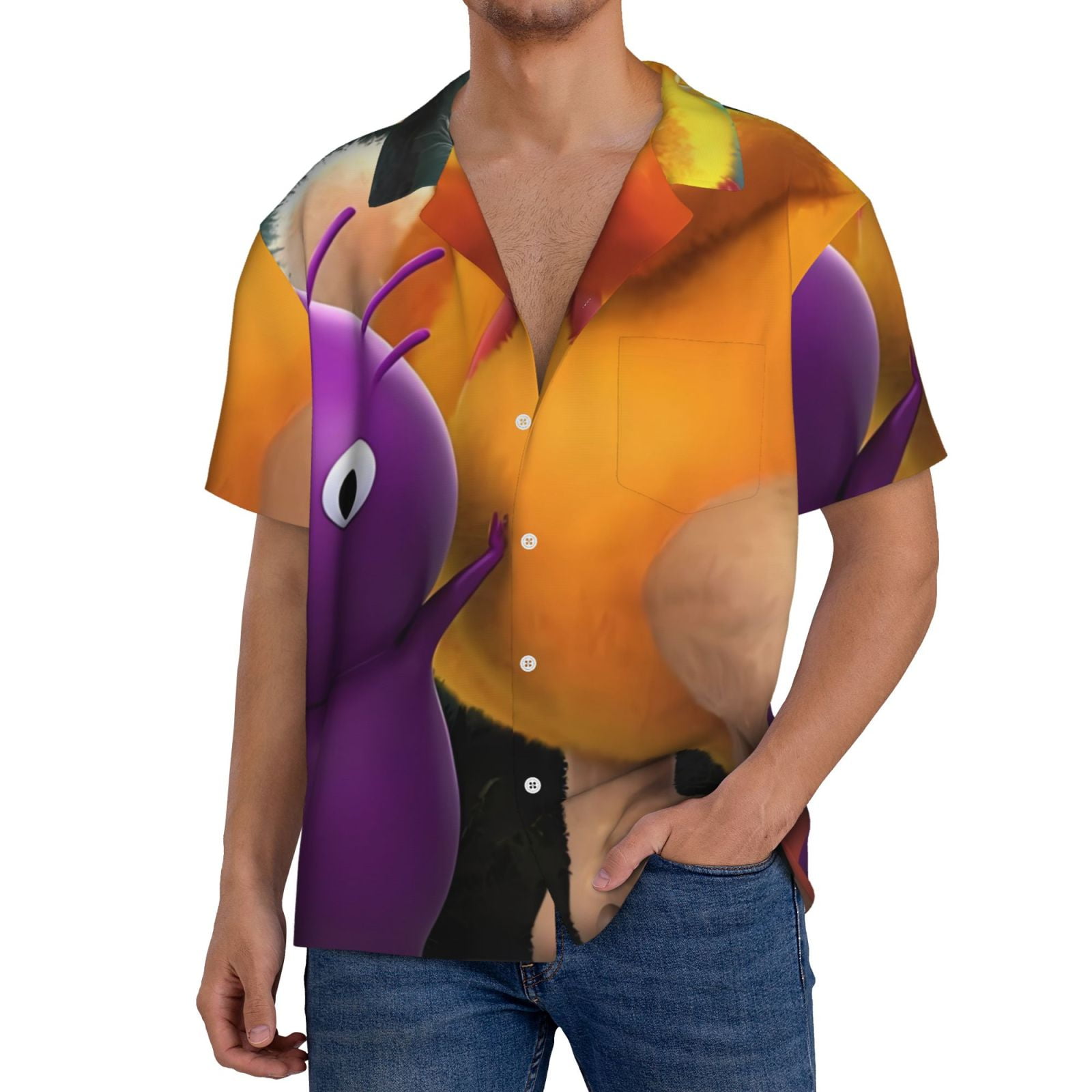 pikmin dress shirt Pikmin Character Clover Woven Button-Up