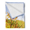 thumbnail image 2 of Fall Soft Flannel Fleece Throw Blanket, Rural Scenery with Sun Butterflies Birds and Daisies on Field Kid Nursery Concept, Cozy Plush for Indoor and Outdoor Use, 70" x 90", Multicolor, by Ambesonne, 2 of 5