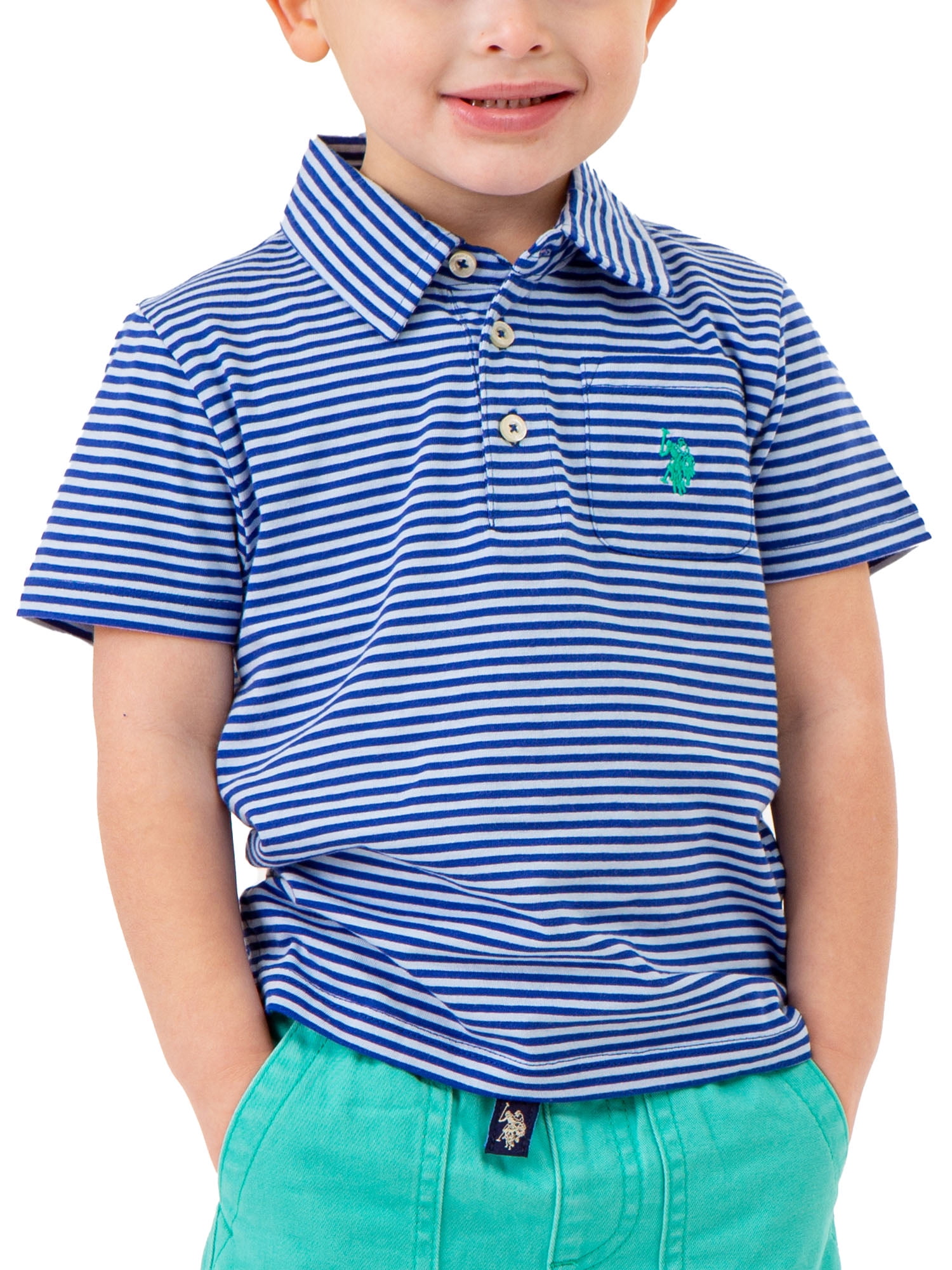 U.S. Polo Assn. Toddler Boy Stripe Polo T-Shirt, Sizes 2T-5T