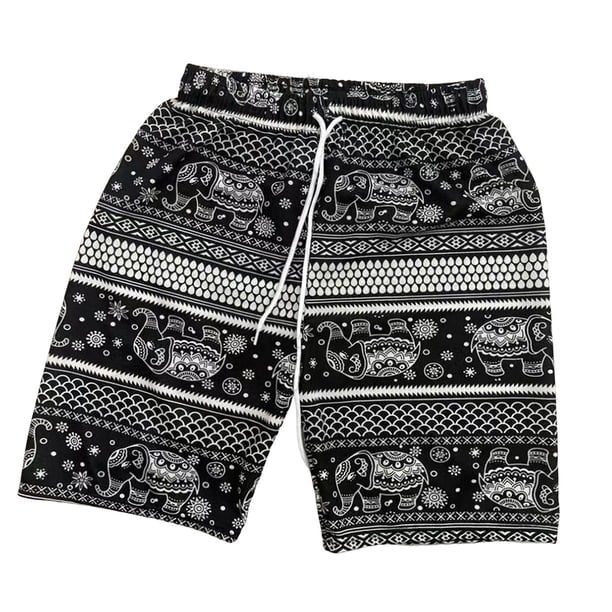 Pantalones cortos de playa para hombre para mujer Pantalones cortos hippie Ropa Ropa con cordón Moda Ropa de playa Tailandia Pantalones cortos de patrón de de pescado Yinane Pantalones de playa