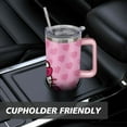 thumbnail image 7 of 40oz Hello Kawaii Cat Cute Stainless Steel Tumbler with Lid and Straw,Spill Proof Travel Cup Double Wall Vacuum Insulated Coffee Mug with Handle Pink, 7 of 7