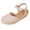 Pink, variant on Rokment Handmade Flower Crochet Espadrilles Platform Wedge Dress Sandals for Women 2026 Beach Boho Straw Chunky High Heel Casual Closed Toe Ankle Strap Dressy Shoes Spring Summer Black Size 6