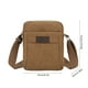 thumbnail image 3 of Bolso de lona estilo coreano para hombre | Bandolera mediana | Bolso informal de gran capacidad para hacer ejercicio y caminar | Tejido natural ecológico color café, 3 of 6