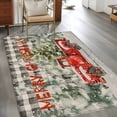 thumbnail image 2 of 2.7'x5' Area Rugs, Black Christmas Indoor Outdoor Area Rug for Living Room Bedroom, Red Truck Xmas Tree Snowflake Washable Bathroom Rugs Kitchen Floor Carpet Mats Home Decor Aesthetic, 2 of 8