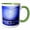 Green/White, variant on 3drose, Horse and Riders on the Beach at Twilight with the Silhouette of a Horse Reaching for the Light., 15oz Mug