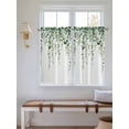 thumbnail image 5 of Green Eucalyptus Leaves Kitchen Curtains 54 Inches length, Spring Pastoral Rustic Botanical Window Treatment Curtain Drapes, Thermal Insulated Drapes for Basement Hotel RV, 42"x54", 2 Panels, 5 of 7