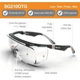 thumbnail image 2 of DEX FIT SG210 Grey Safety Over Glasses, Clear Polycarbonate Lens, One Size, 1 Pair, 2 of 5