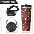 thumbnail image 4 of Christmas 30oz Handheld Travel Tumbler with Handle – Double Wall Stainless Steel Insulated Cup, Flip Straw Lid, Leak-Proof & BPA-Free for Hot and Cold Drinks – Durable Coffee & Juice Mug Black, 4 of 7