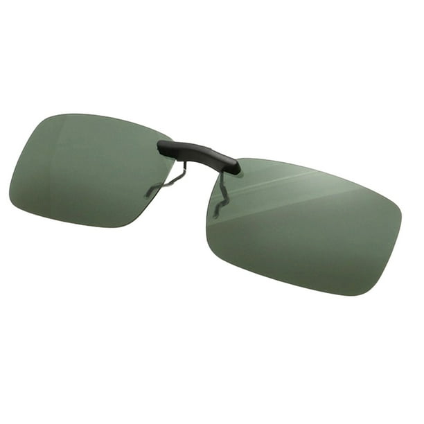 UV400 Polarized Sunglasses Clip-on Flip-up Sun Lenses Unisex Day&Night Driving Glasses Dark 