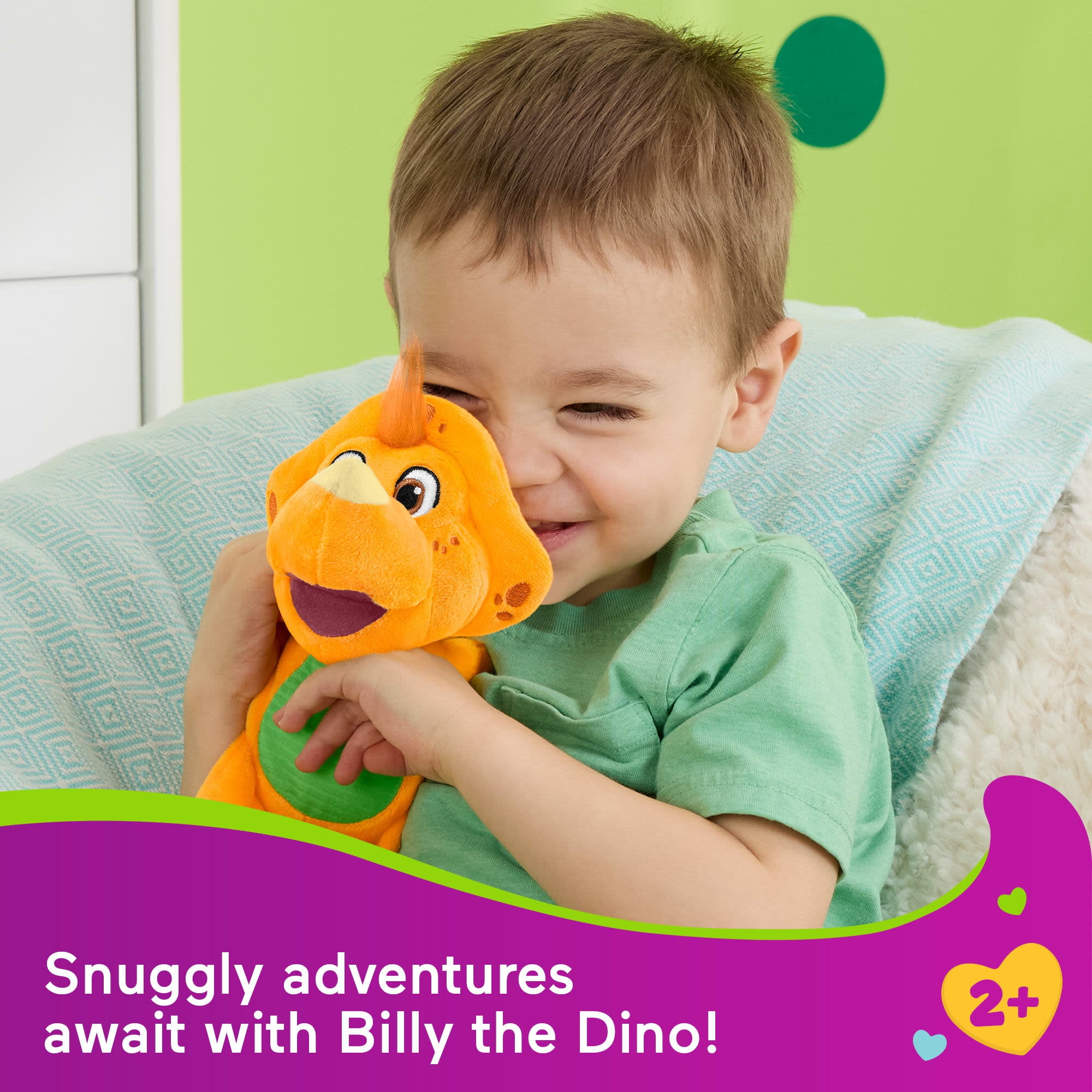 FisherPrice Barneys World Plush Billy Dinosaur 8inch Character Toy for Toddlers & Preschool Kids  (图2)