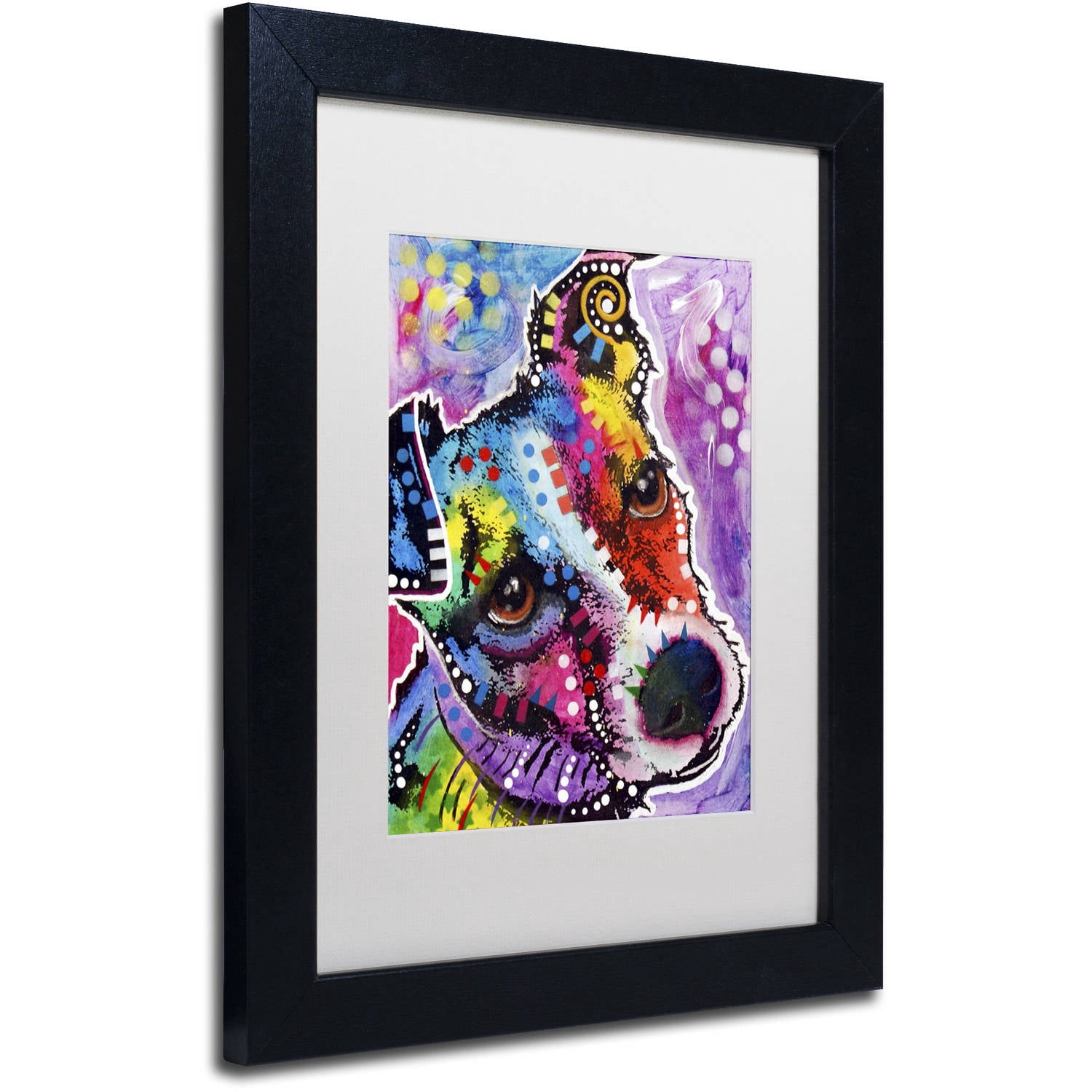 Trademark Fine Art "Dreamy Jack" Canvas Art by Dean Russo, White Matte, Black Frame