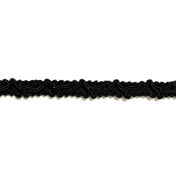 3/8" Designer Braid Gimp Trim - 18 Yards! - Color: Black