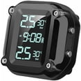 thumbnail image 1 of Sistema inalámbrico de monitoreo de presión de neumáticos para motocicleta, TPMS con carga USB para motocicleta con 2 sensores externos, pantalla LCD digital TPMS para motocicleta de dos ruedas, 1 of 5
