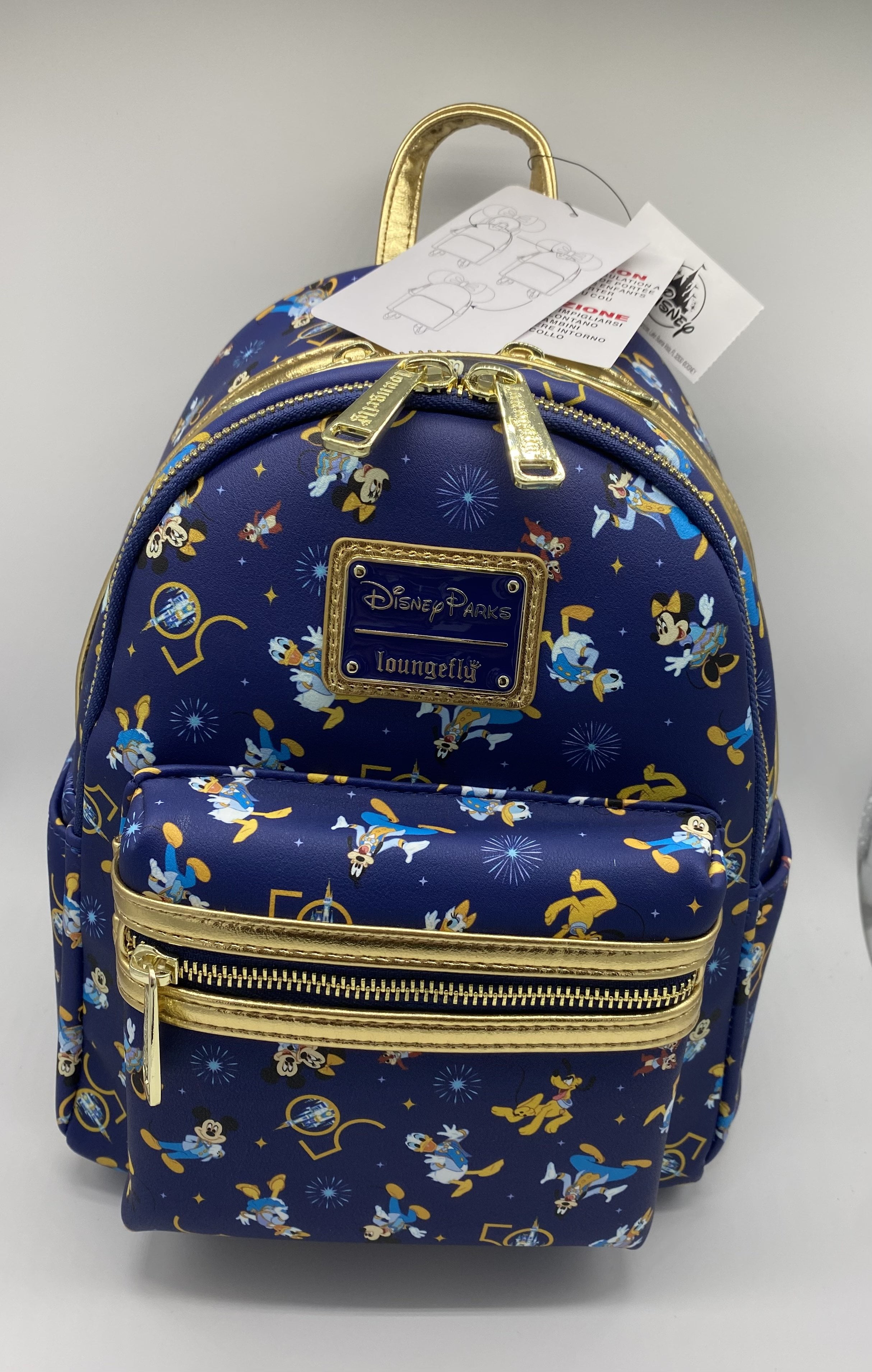 Disney Parks Wdw 50Th Loungefly Headband Holder Mini Backpack New With