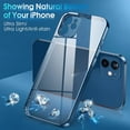 thumbnail image 2 of Crystal Clear Case for iPhone 12 Mini, [Not Yellowing] [Camera Protection] [Military Grade Drop Tested] Transparent Shockproof Protective Phone Case Soft Silicone Slim Cover, 5.4 inch, Blue, 2 of 17