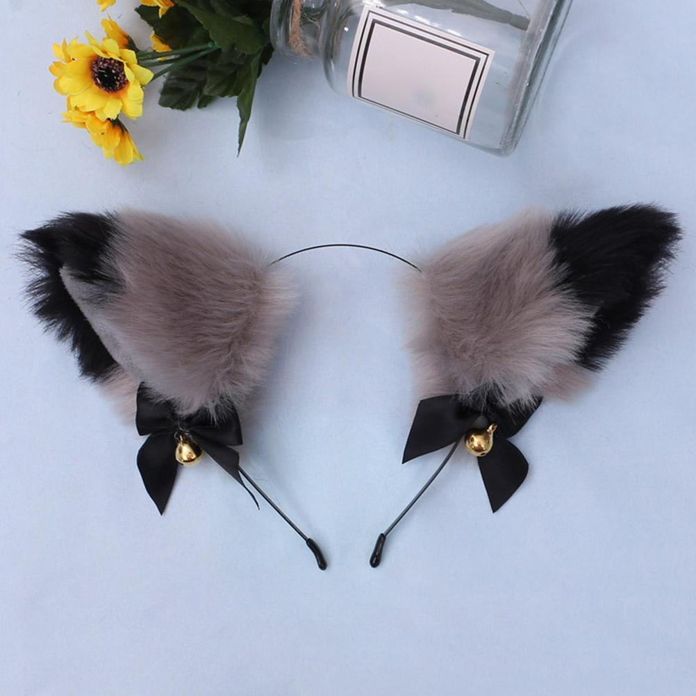 Dan&Dre Cosplay Plush Furry Cat Ears Headband for Girl Cute Ears Headwear Costume Accessory Prop