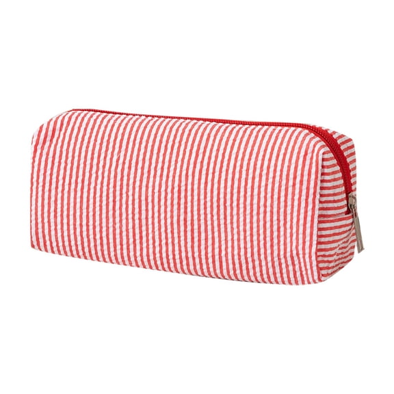 Cute Large Capacity Pencil Case Striped Pencil Pouch, Office Supplies Organizer Makeup Bag, Travel Toiletry Bag for Women, for Backpack Gym Locker Use