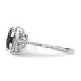 thumbnail image 3 of Sterling Silver Blue and White Diamond Ring Size 7, 3 of 3