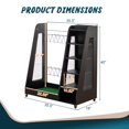 thumbnail image 2 of Morufur Golf Bag Storage Rack with Locking Wheels, 2 Golf Bags Organizer for Garage Car Trunk, Black, 2 of 9