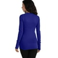 thumbnail image 3 of J. METHOD Women's Snap Button Cardigan Long Sleeve Knit Ribbed Sweater NEWJ181 Royal M, 3 of 5