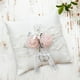 thumbnail image 3 of Almohada para anillos de boda de importsportslover, cojín para ceremonia de boda con 2 piezas de flores, 3 of 9