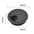 thumbnail image 2 of 1pc Cable Hole Cover For Desk Metal Grommet Table Cable Tidy Wire Hole Cover Chrome Brush 50/53/60mm Detachable Precise Buckle, 2 of 7