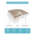 thumbnail image 5 of Quilts Twin Size Bedding Set, Brown Coastal Lightweight Quilted Comforter, Summer Ocean Waves Ombre Sea Starfish Soft Reversible Bedspread Coverlet with Pillow Covers for All Season, 68" x 86", 5 of 7