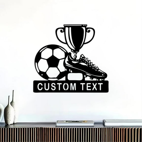 Custom Football Player Metal Sign, Personalized Football Player Name Sign, Football Lovers Gift, Soccer Metal Wall Art Kid Boy