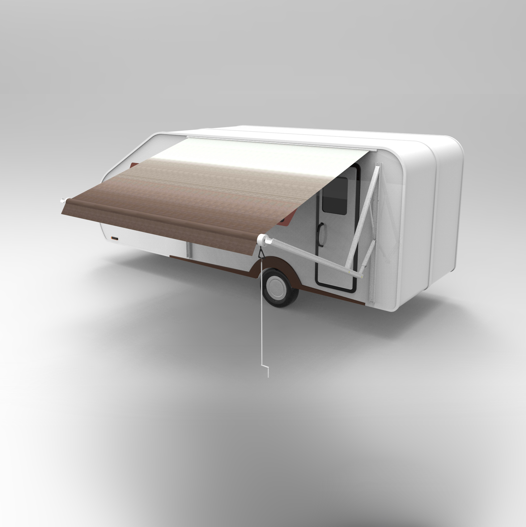 Aleko 20 X8 Retractable Rv Patio Awning Blue Striped Color Walmart Com