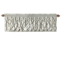 VCNY Home Carmen Taupe Solid Color Rod Pocket Light-Filtering Curtain Valance, 60" x 20"