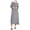 006 Gray, variant on Womens Solid Color Dresses Casual Long Sleeve Crew Neck Loose Fit Flowy Long Dress With Pockets