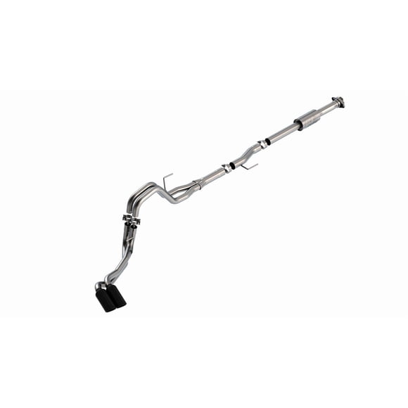 Fits 2021-2023 Ford F-150 Borla Exhaust System Kit 140872BC ATAK Series Cat Back System; T-304 Stainless Steel; With Muffler; 3 Inch To 2-1/4 Inch Pipe Diameter; Single Exhaust With Dual Exit
