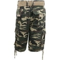 thumbnail image 3 of Ma Croix Mens Twill Cargo Shorts with Belt Loose Fit Multi Pocket Cotton Camouflage Outdoor Utility Wear, 3 of 4