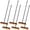 Orange, variant on 6 Pack 18 Inches Push Broom Outdoor, Multi Surface Garden Brush Broom with Adjustable 63" Long Handle for Deck, Driveway, Patio, Warehouse, Garage, Yard, Concrete Floor Cleaning (Orange)