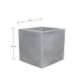 thumbnail image 5 of Ecobo 12" Eco-Friendly Square Pot Planter, Bloco Indoor/Outdoor use, Durable, Versatile & Lightweight, Designed by Brazilian Artisans, Contemporary All-Weather Design – Grey, 5 of 6