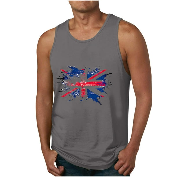 Camiseta de Cuello Redondo sin Mangas para Hombres Camiseta de Cuello Redondo para Hombres
