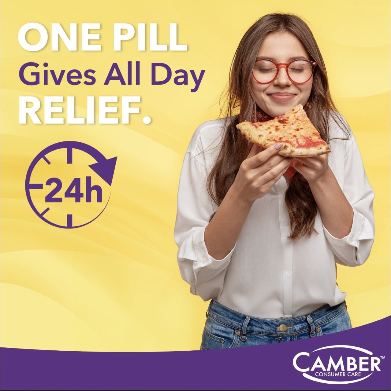 Camber Omeprazole 20mg Delayed-Release Tablets, Heartburn and Acid Reflux Medicine (42 Count)