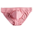 thumbnail image 2 of Afuyipoi Men's Base Underwear,Elastic Waistband Solid Low Rise Cotton Briefs for Men Pink L, 2 of 3