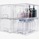 thumbnail image 1 of Paquete de 4 Cajones de Almacenamiento Apilables Grandes, Organizadores de Cajones de Acrílico Transparente con Asas, Fácil de Ensamblar para Debajo del Fregadero de Cocina, Baño, Gabinete, 1 of 4