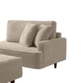 thumbnail image 6 of Aukfa 2 in 1 Chaise Lounge Chair with Ottoman & 2 Throw Pillows,Oversized Boucle Lounge Reading Chair for Living Room/Bedroom,Camel, 6 of 6
