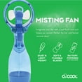 thumbnail image 5 of O2COOL 2" Battery Powered Deluxe Personal Mister Fan, Blue, 5 of 6