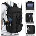 thumbnail image 3 of Fishing Backpack Tackle Bag, Kvago Fishing Bag Shoulder Bag with Rod Holders, Storage Bag for Outdoor Activities, Fishing, Camping, Hiking, Cycling (8.27 x 6.69 x 16.93 in, Black), 3 of 9