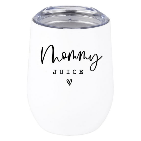 Koyal Wholesale Funny Mother's Day Wine Tumbler with Lid Mommy Juice 12 Oz Stemless Stainless Steel Insulated