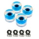 thumbnail image 2 of 4 Ruedas de Longboard de 60 Mm para Camiones, Ruedas con Luces Intermitentes para Monopatín, Hombres, Mujeres, Al Aire Libre, Monopatín, Mon Azul claro Soledad Rueda de patineta iluminada, 2 of 7