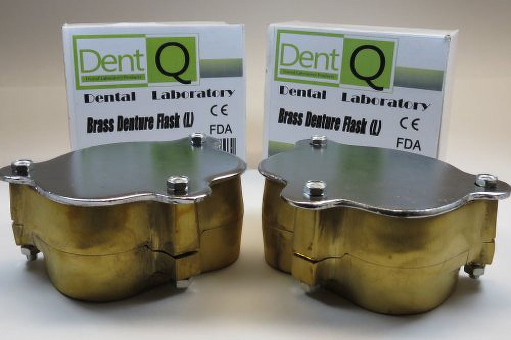 Denture Flask Large Dental Lab Brass Press Compress Laboratory Kit/2Uds DentQ