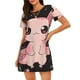 thumbnail image 1 of Fotbe Cute Axolotl Sakura Blossoms B Bata de Dormir para Mujer con Estampado, Camisón de Algodón de Manga Corta, Ropa de Dormir Casual, 1 of 6