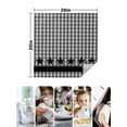 thumbnail image 4 of Gray Black Plaid Cloth Napkins Set of 6 Reusable Dinner Napkins, Vintage Star Greyish Buffalo Lattice Cocktail Napkin Washable Table Napkins for Wedding/Holiday Party/Baby Shower 20"x20", 4 of 7